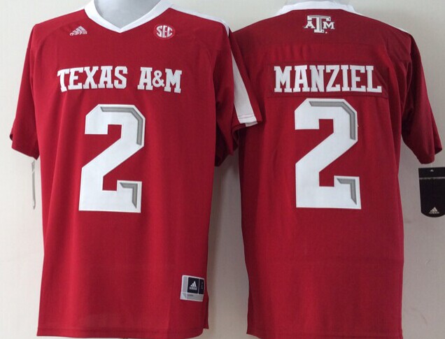 Men's Texas A&M Aggies Johnny Manziel #2 Maroon Jersey